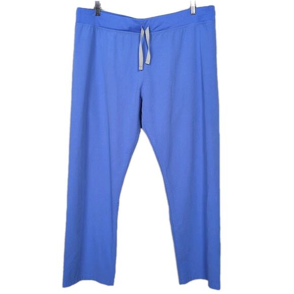 FIGS Livingston Basic Scrub Pants Ceil Blue PO 1602 Medical Women's Petite XL - Picture 2 of 6